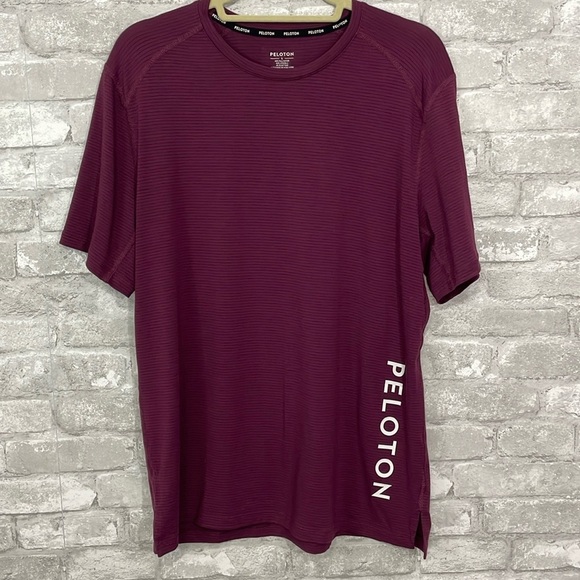 Peloton LOGO Striped Short Sleeve Tee - Picture 1 of 5